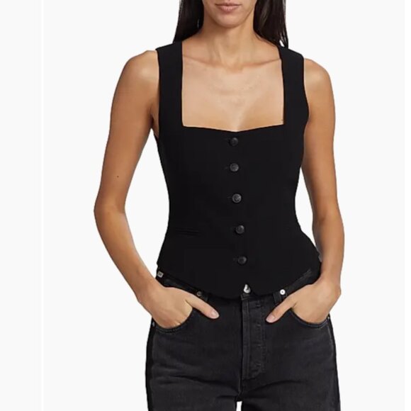 NWT rag & bone Mariana Italian Crepe Vest - Picture 1 of 8